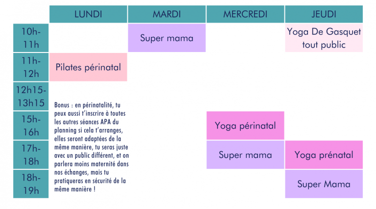 Planning CAPS'A 2026 maternité